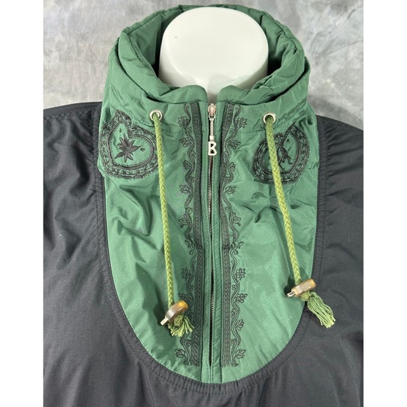 Bogner Men's Pullover Anorak Ski Jacket Green Black Festival sz L (15566) - Picture 3 of 12